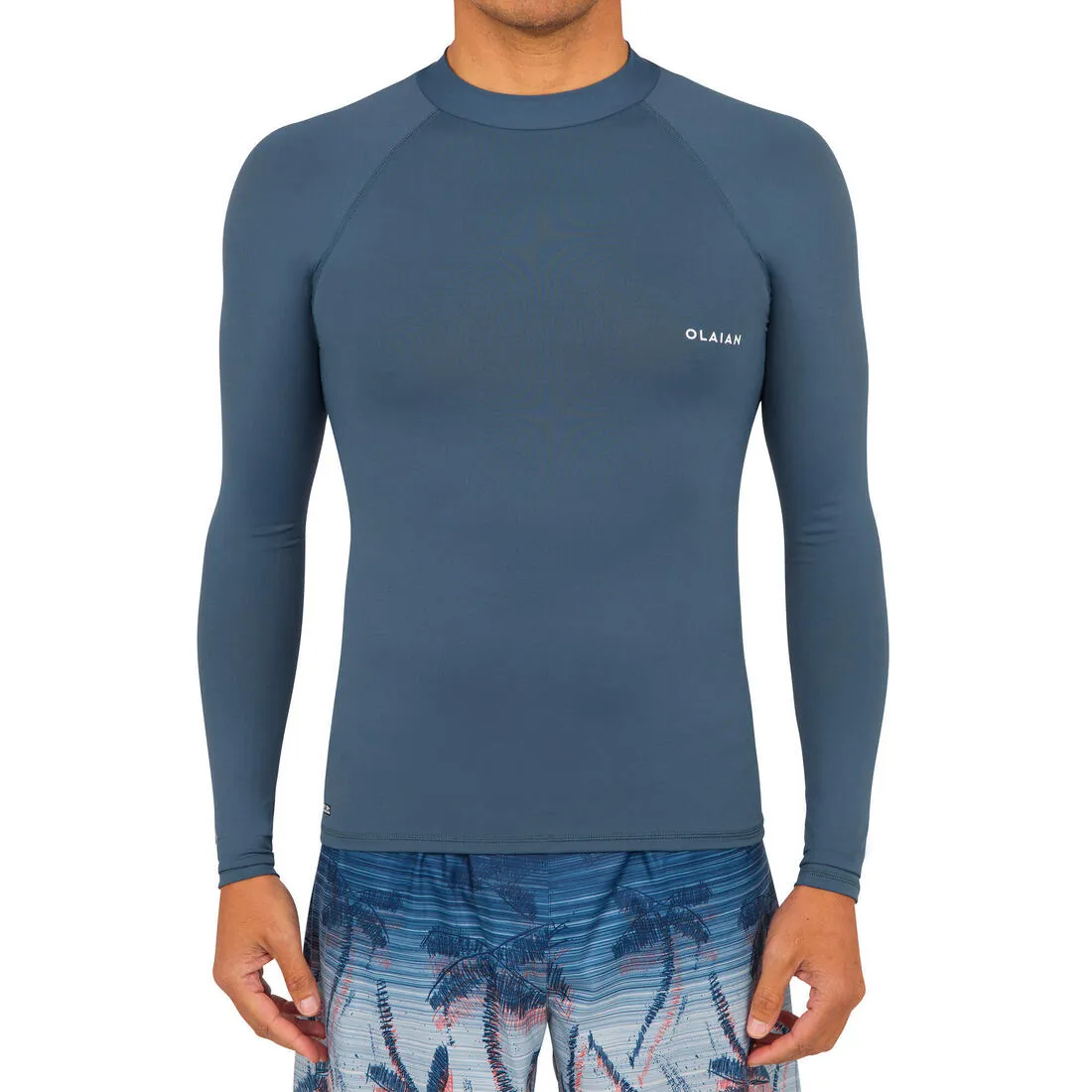 100 Men's Long Sleeve UV Protection Surfing Top T-Shirt