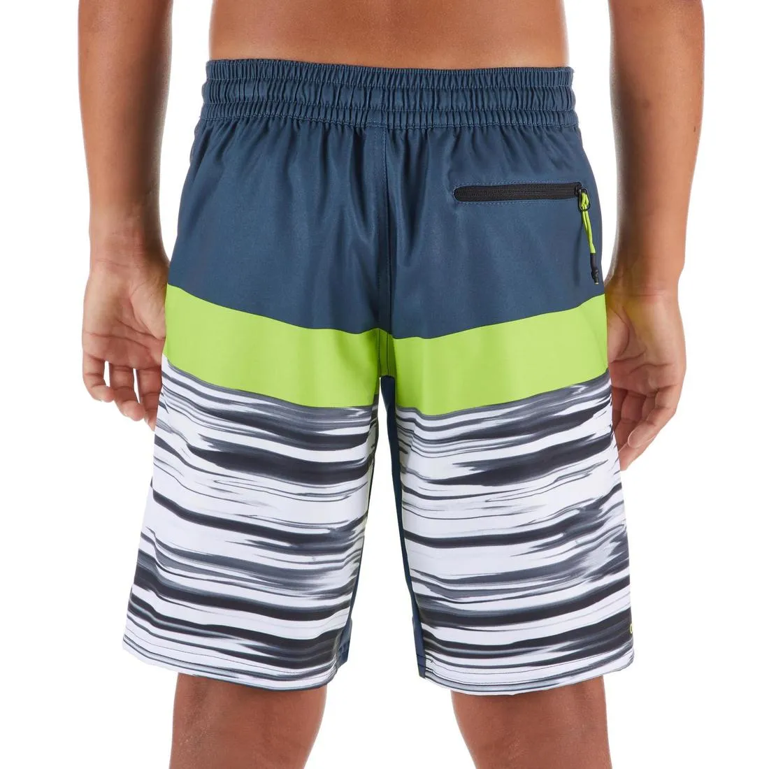 500 Tween Long Surfing Boardshorts - Subsea Green