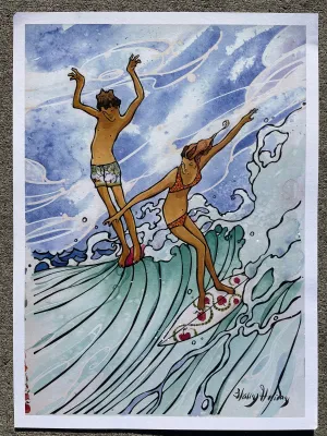 Adam and Eve by Harry Holiday Art Print