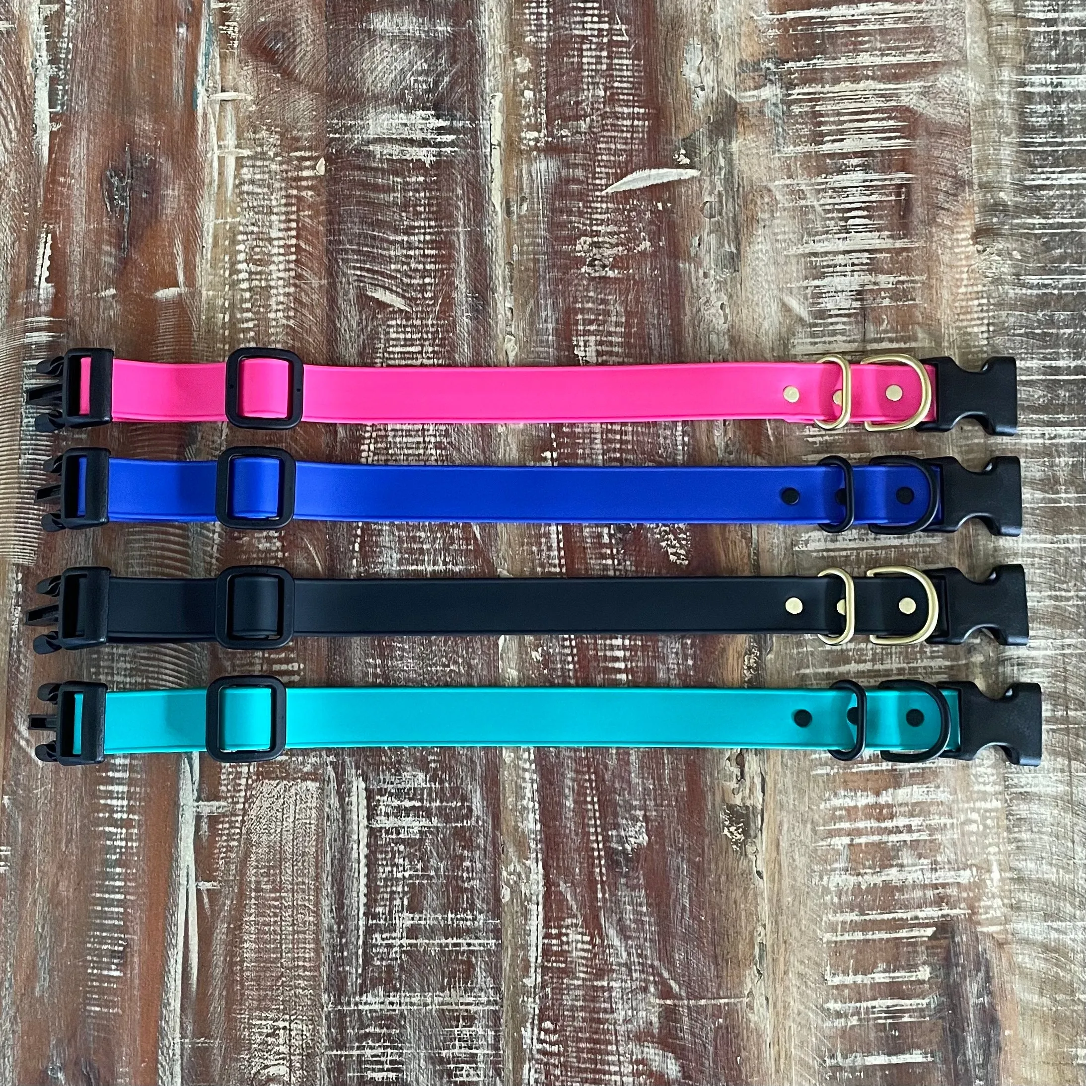 Adjustable Waterproof Collar : Teal   Black