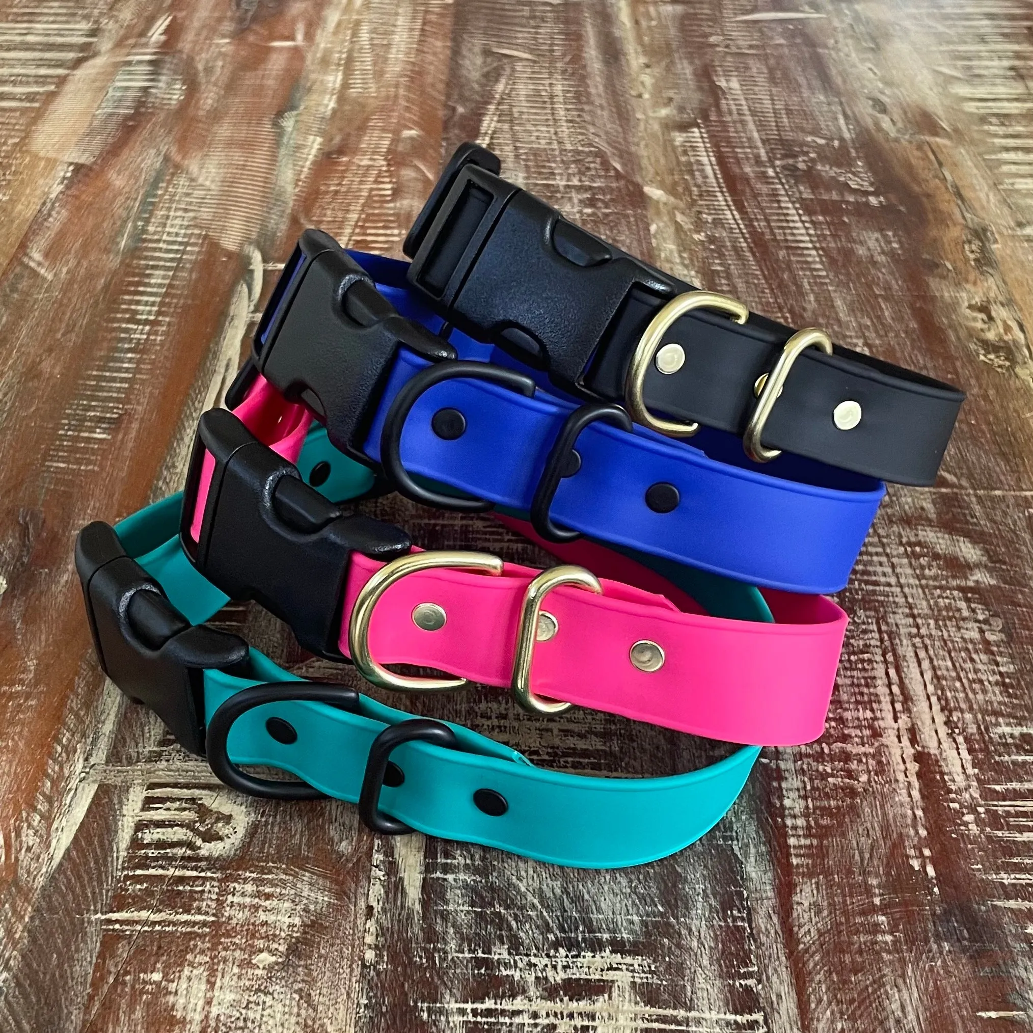 Adjustable Waterproof Collar : Teal   Black