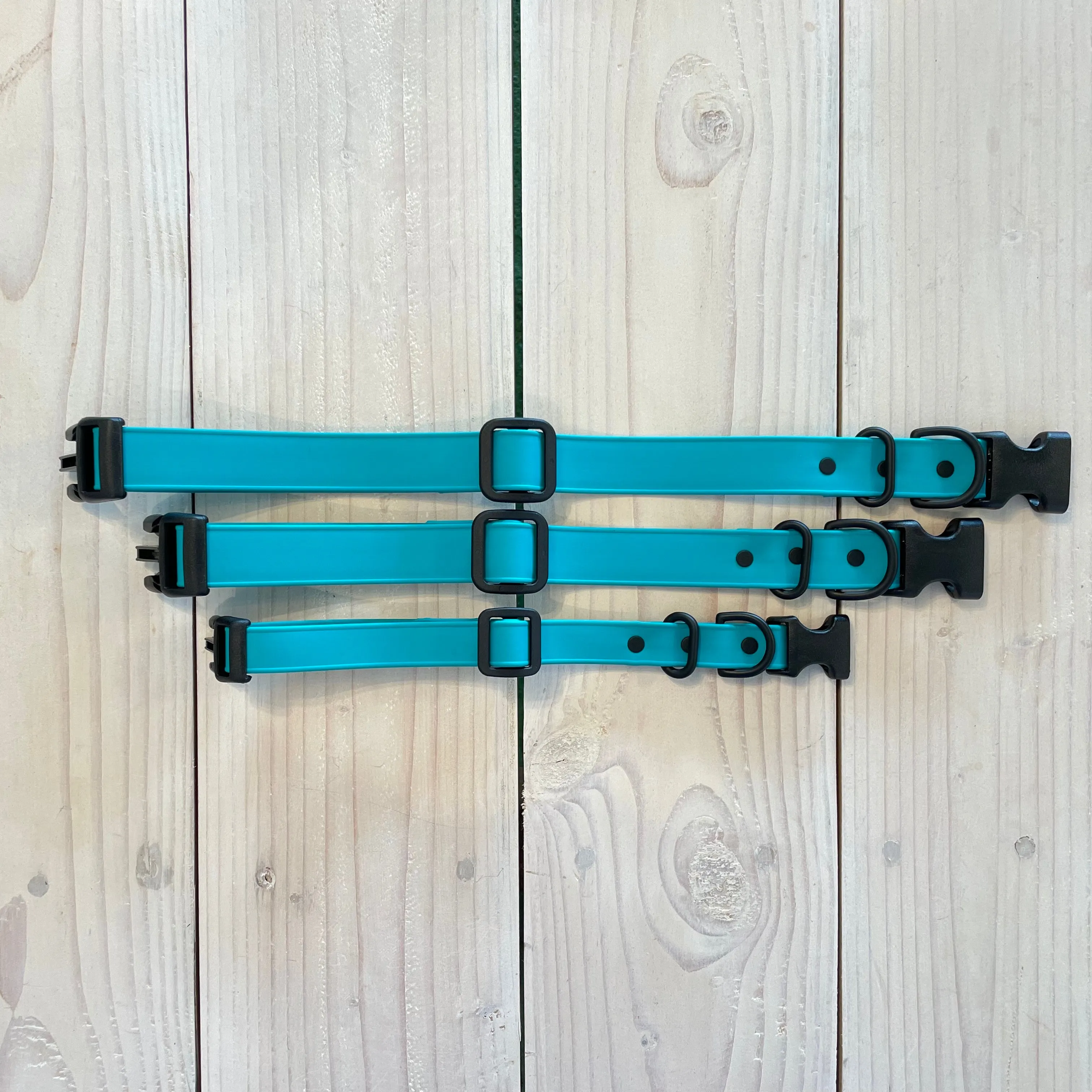 Adjustable Waterproof Collar : Teal   Black