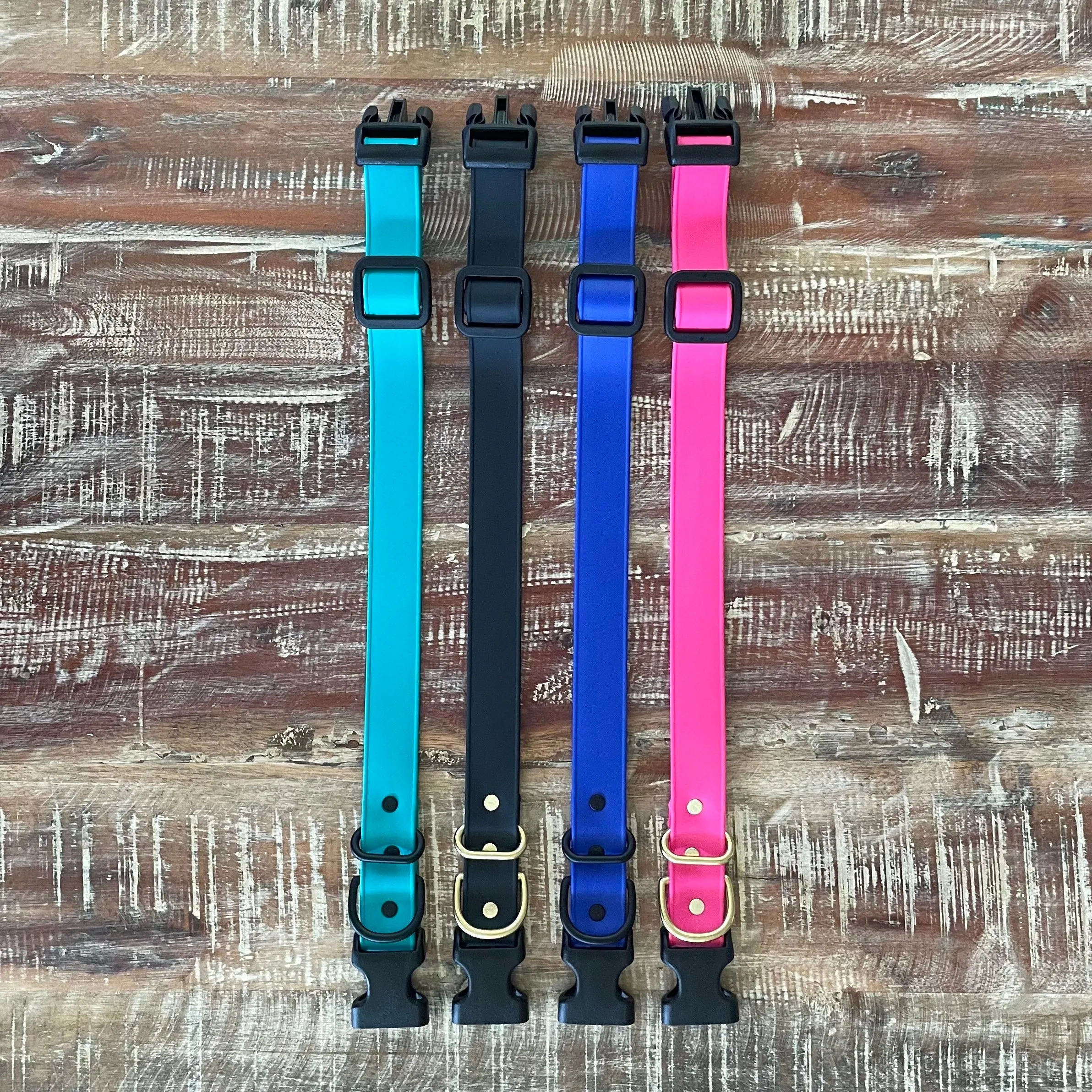 Adjustable Waterproof Collar : Teal   Black