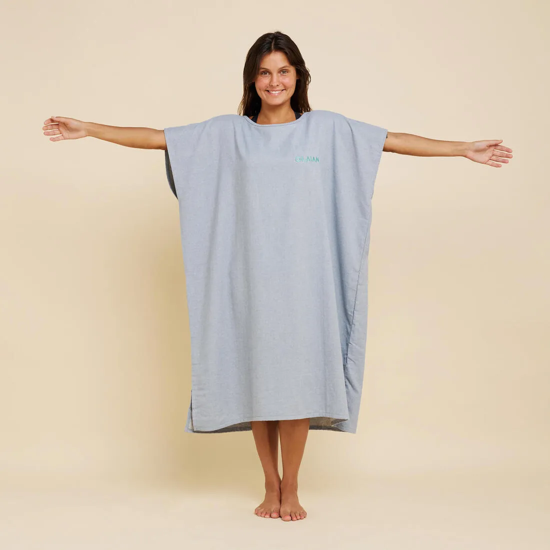 Adult Surf Poncho - 100 mottled grey