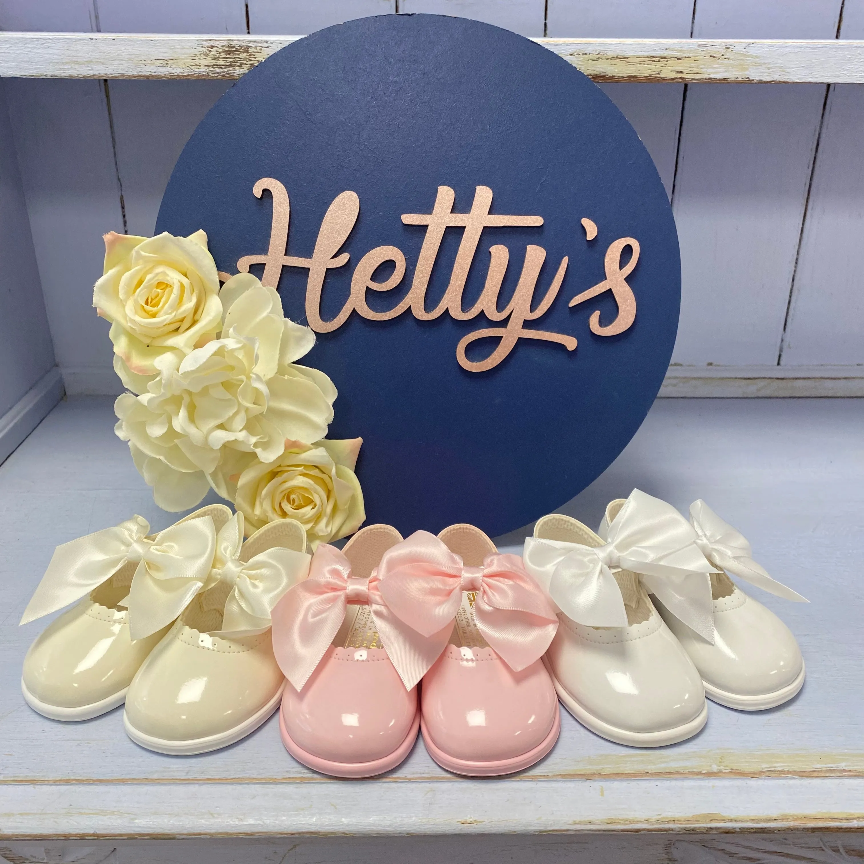 “Amelia” Hard Sole Bow Shoes