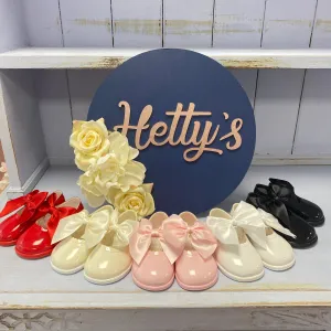 “Amelia” Hard Sole Bow Shoes