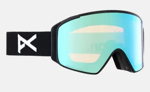 Anon M4S Cylindrical Goggles & MFI Face Mask & Spare Lens Black / Perceive Variable Blue Lens