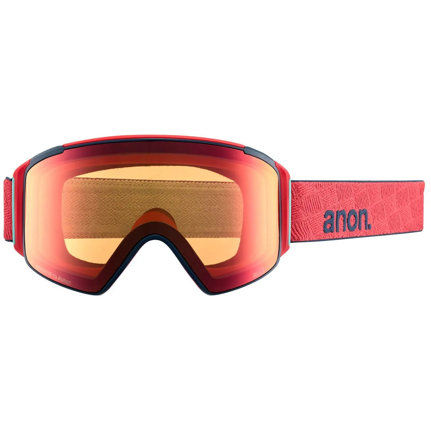 Anon M4S Cylindrical Goggles & MFI Face Mask & Spare Lens Coral / Perceive Sun Bronze Lens