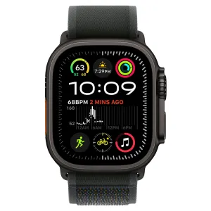 Apple Watch Ultra 2 GPS   Cellular 49MM Black Titanium Case with Black Trail Loop - S/M | MX4U3QA/A