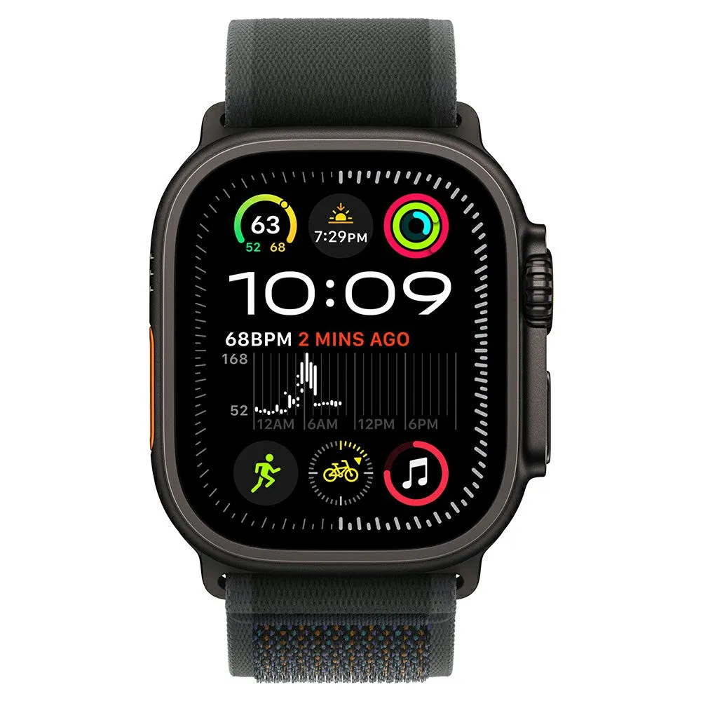 Apple Watch Ultra 2 GPS   Cellular 49MM Black Titanium Case with Black Trail Loop - S/M | MX4U3QA/A