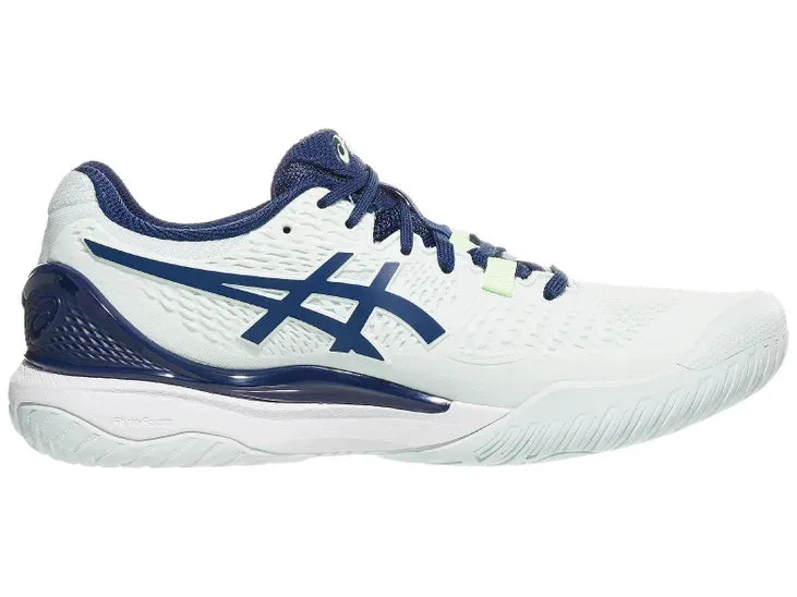 Asics Gel Resolution 9 Mint/Blue Women's Tennis Shoes - 2024 NEW ARRIVAL