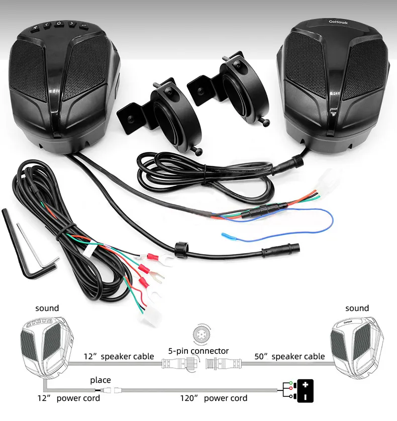ATV Bluetooth Audio System Speakers