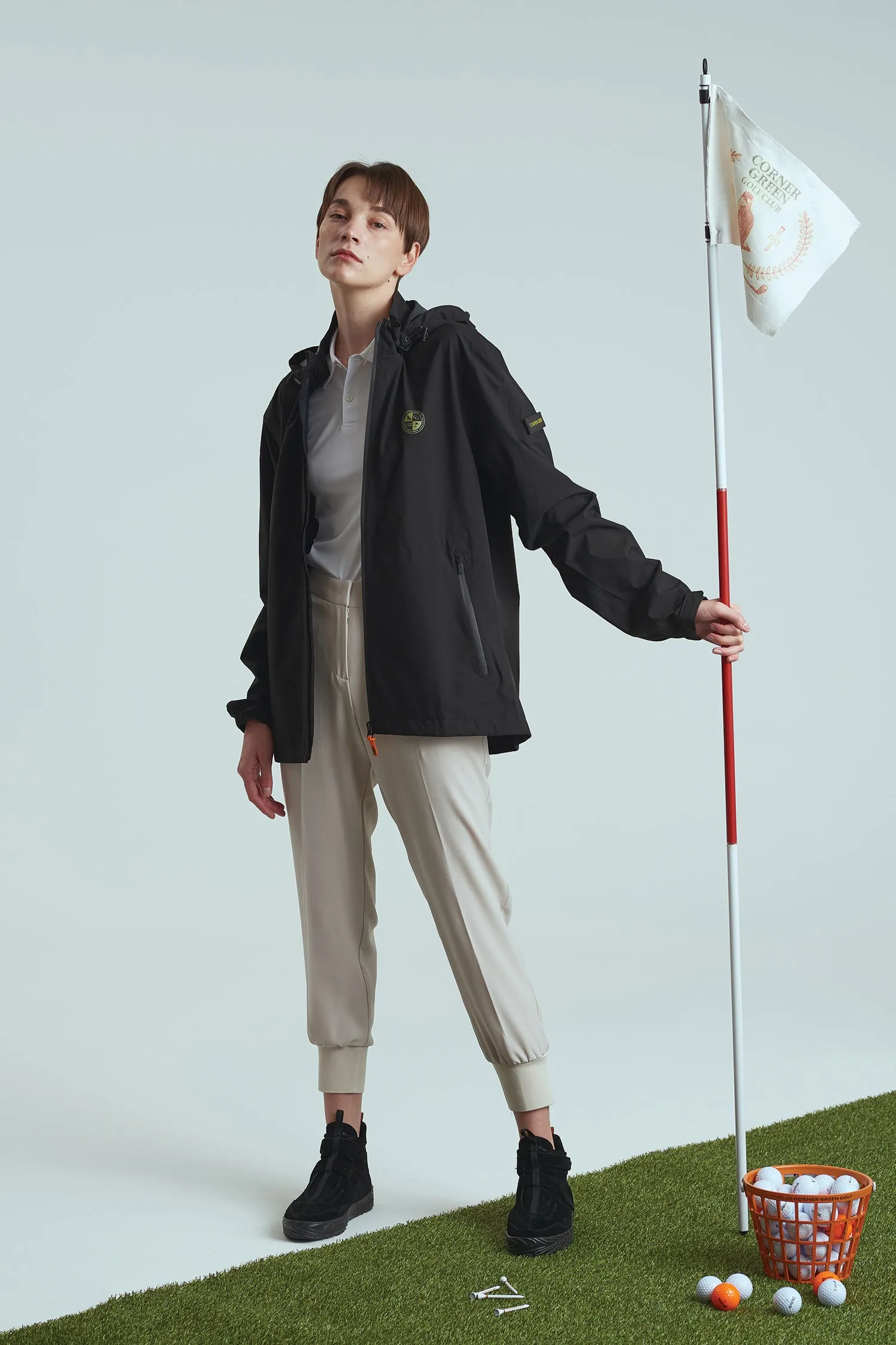 BIRDIE Mens Golf Rain Jacket - Black