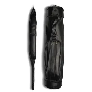 Black Synthetic Vintage Leather Golf Pencil Bag