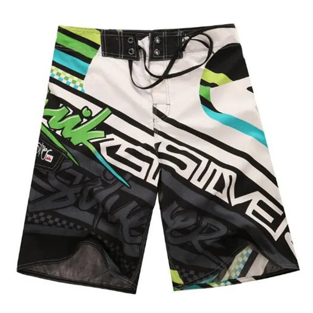 boardshorts men Board Shorts Mens New bermuda masculina man Summer Pants Beach wear Quick dry print swiming swimsuit green tie
