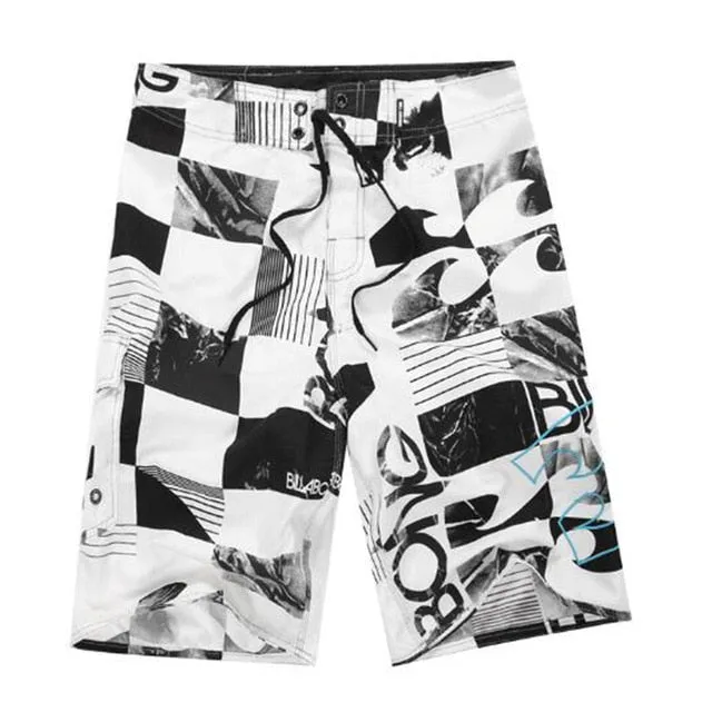 boardshorts men Board Shorts Mens New bermuda masculina man Summer Pants Beach wear Quick dry print swiming swimsuit green tie