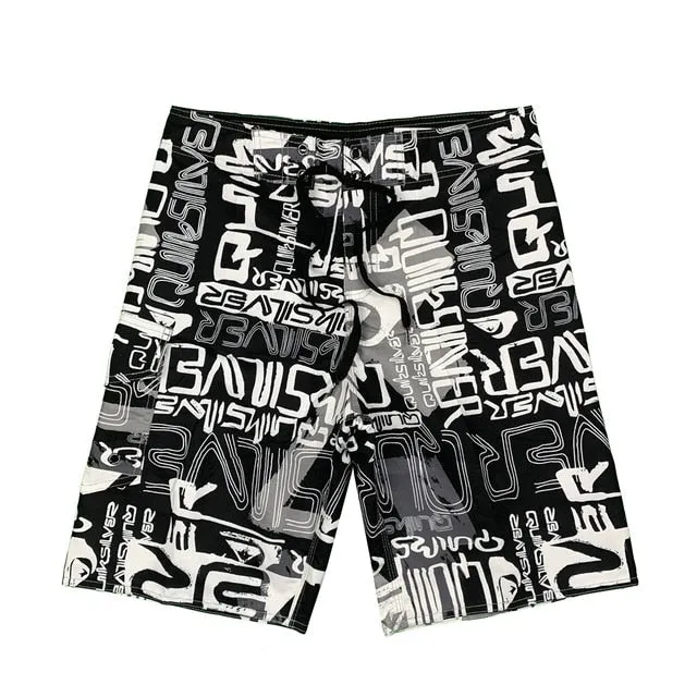 boardshorts men Board Shorts Mens New bermuda masculina man Summer Pants Beach wear Quick dry print swiming swimsuit green tie