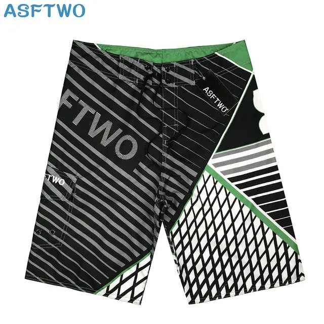 boardshorts men Board Shorts Mens New bermuda masculina man Summer Pants Beach wear Quick dry print swiming swimsuit green tie