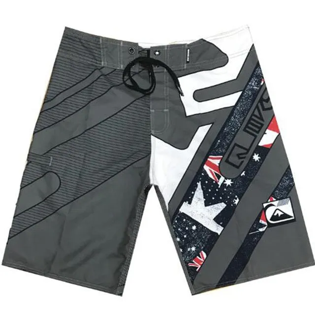 boardshorts men Board Shorts Mens New bermuda masculina man Summer Pants Beach wear Quick dry print swiming swimsuit green tie