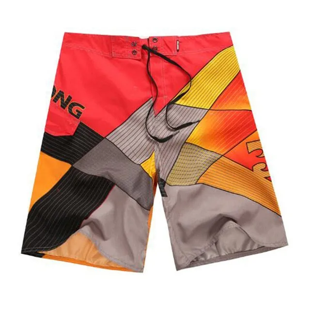 boardshorts men Board Shorts Mens New bermuda masculina man Summer Pants Beach wear Quick dry print swiming swimsuit green tie