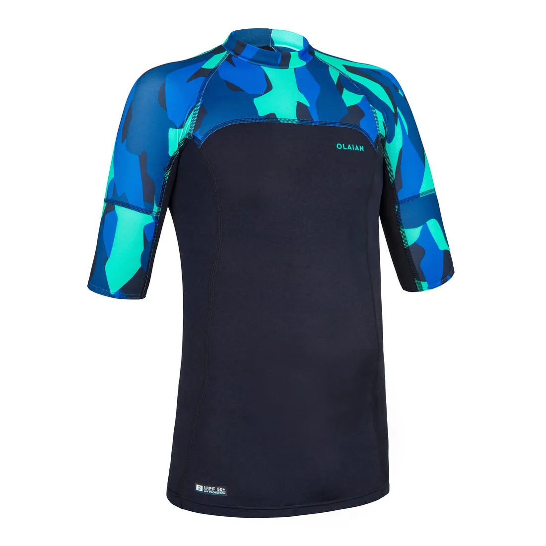 Boy's Short-sleeved Sun Top camo blue