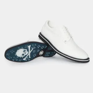 Brand New! G/Fore Men's Gallivanter Debossed Skull & Tees Leather Golf Shoes: Snow/Onyx