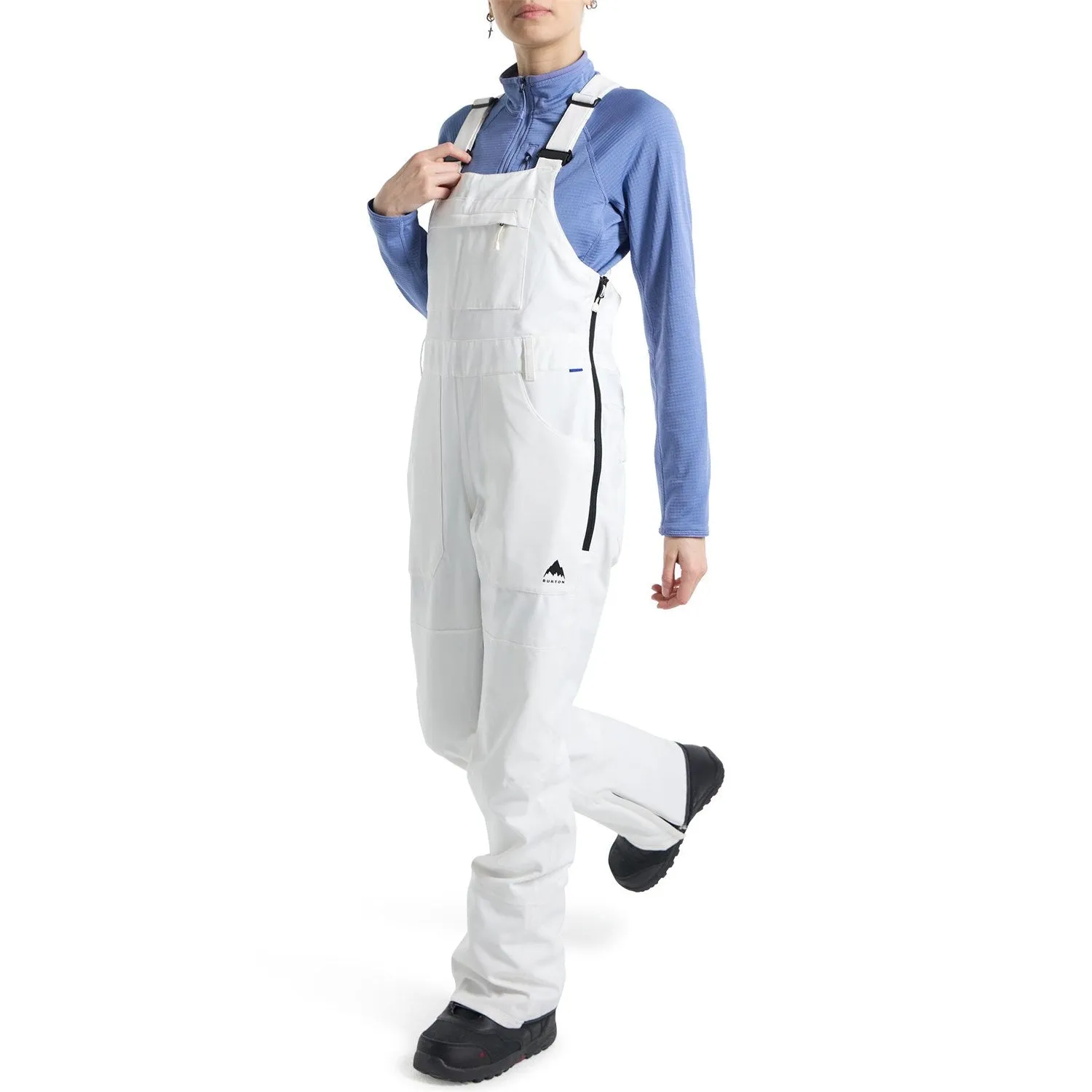 Burton Avalon Bib Pants Womens Stout White