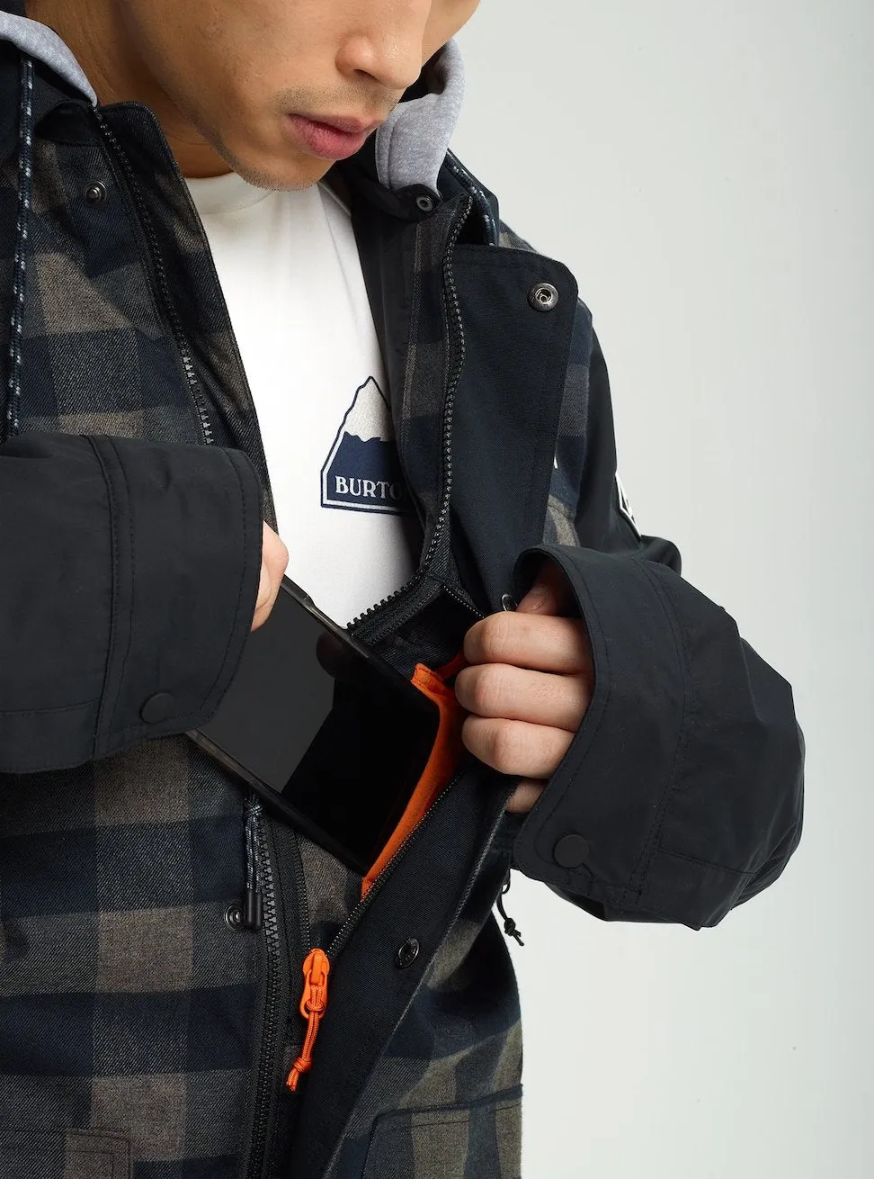 Burton Dunmore Mens Jacket Black / Heather Buffalo Plaid