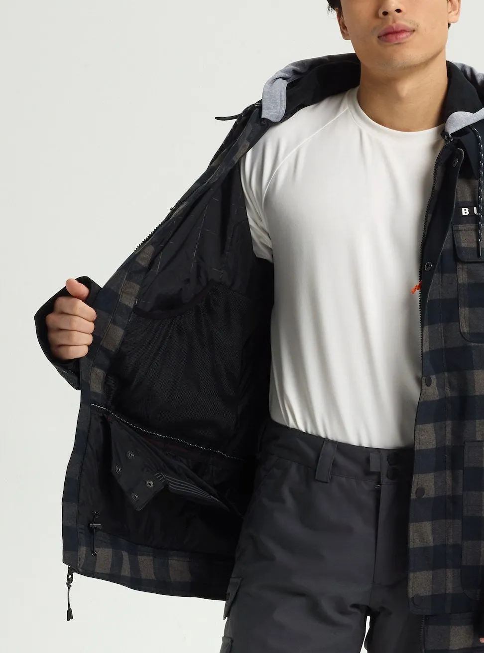 Burton Dunmore Mens Jacket Black / Heather Buffalo Plaid