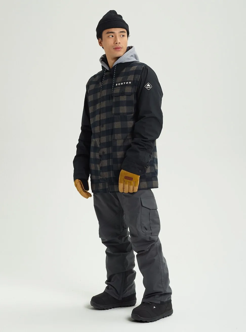 Burton Dunmore Mens Jacket Black / Heather Buffalo Plaid