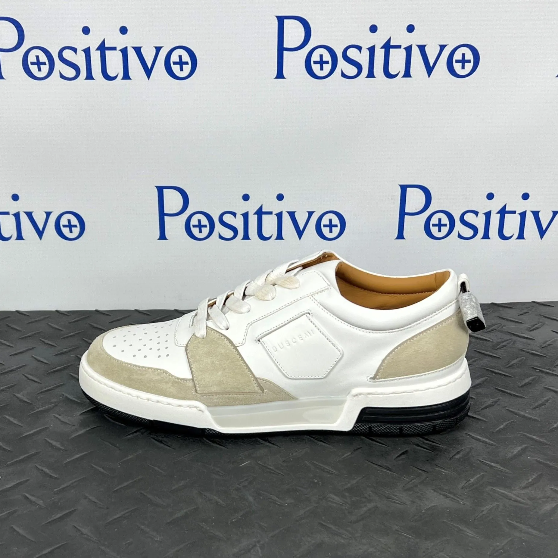 Buscemi Air Jon Low Vitello Off White Leather Sneakers