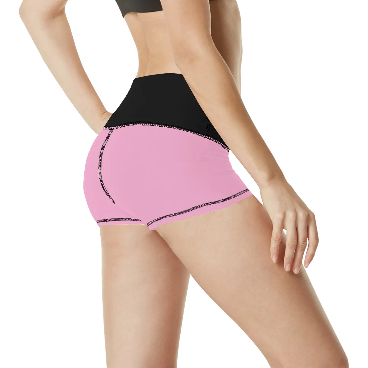 Cash Vision Yoga Shorts - Black Pink