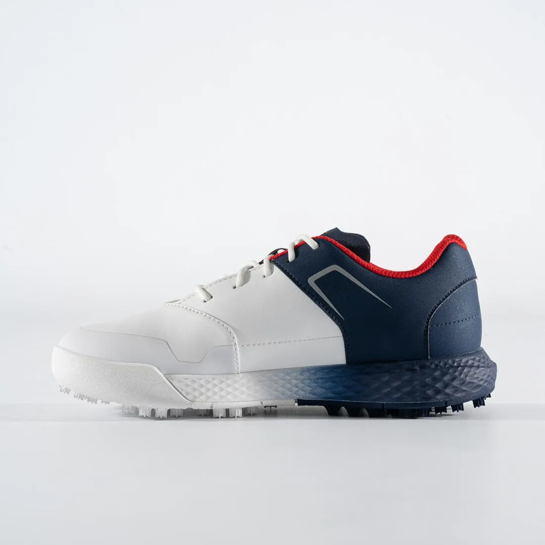 Chaussures golf grip waterproof enfant - MW500 blanc et bleu