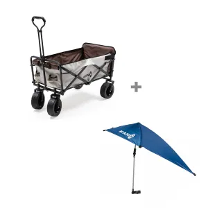 Combo Carro de Transporte Sherpa 2.0   Quitasol Portátil Universal Sundu