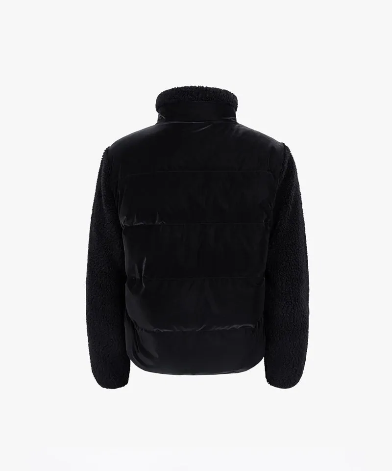 CREVE NINE: Buckle Mix Goose Jumper - Black