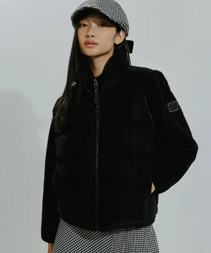 CREVE NINE: Buckle Mix Goose Jumper - Black