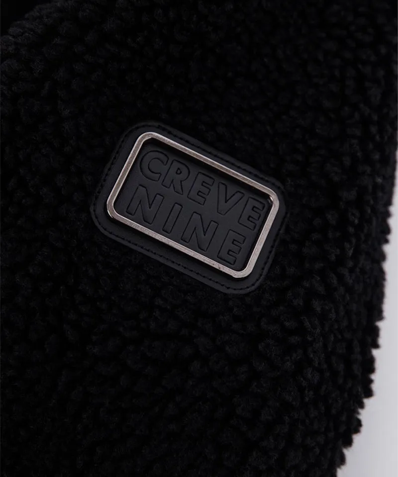 CREVE NINE: Buckle Mix Goose Jumper - Black