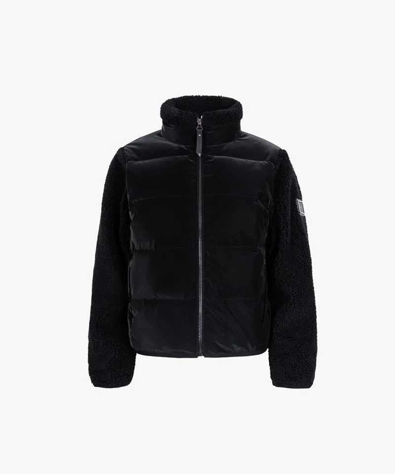 CREVE NINE: Buckle Mix Goose Jumper - Black