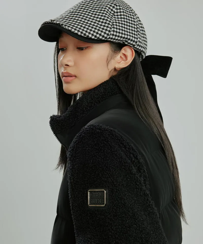 CREVE NINE: Buckle Mix Goose Jumper - Black