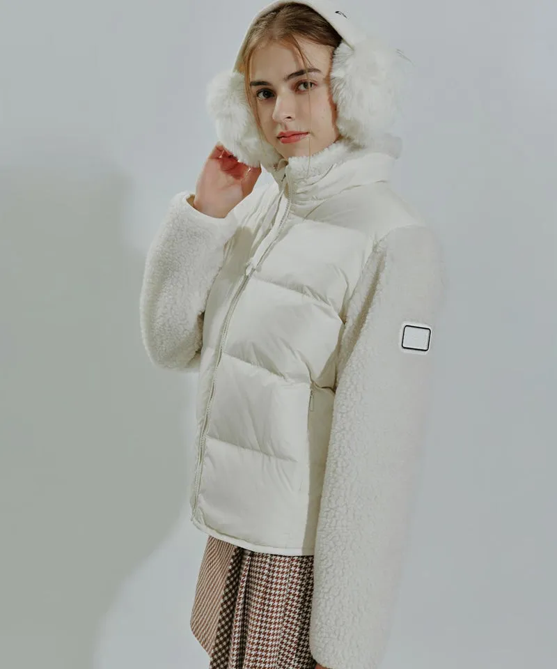 CREVE NINE: Buckle Mix Goose Jumper - Ivory