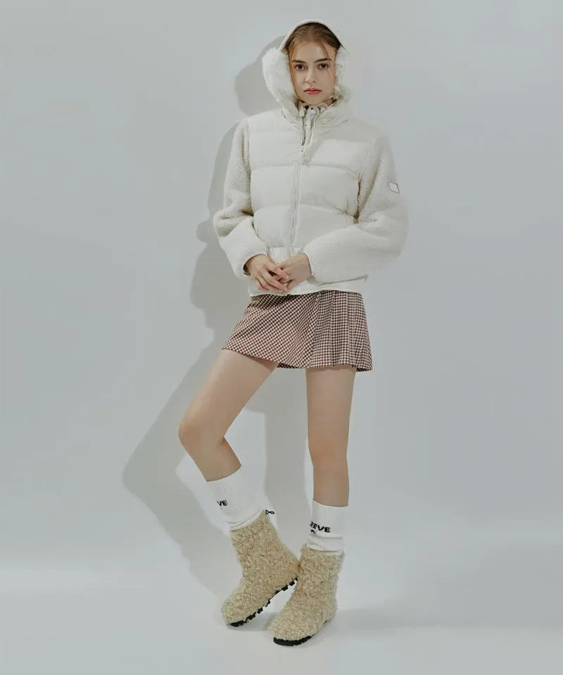 CREVE NINE: Buckle Mix Goose Jumper - Ivory