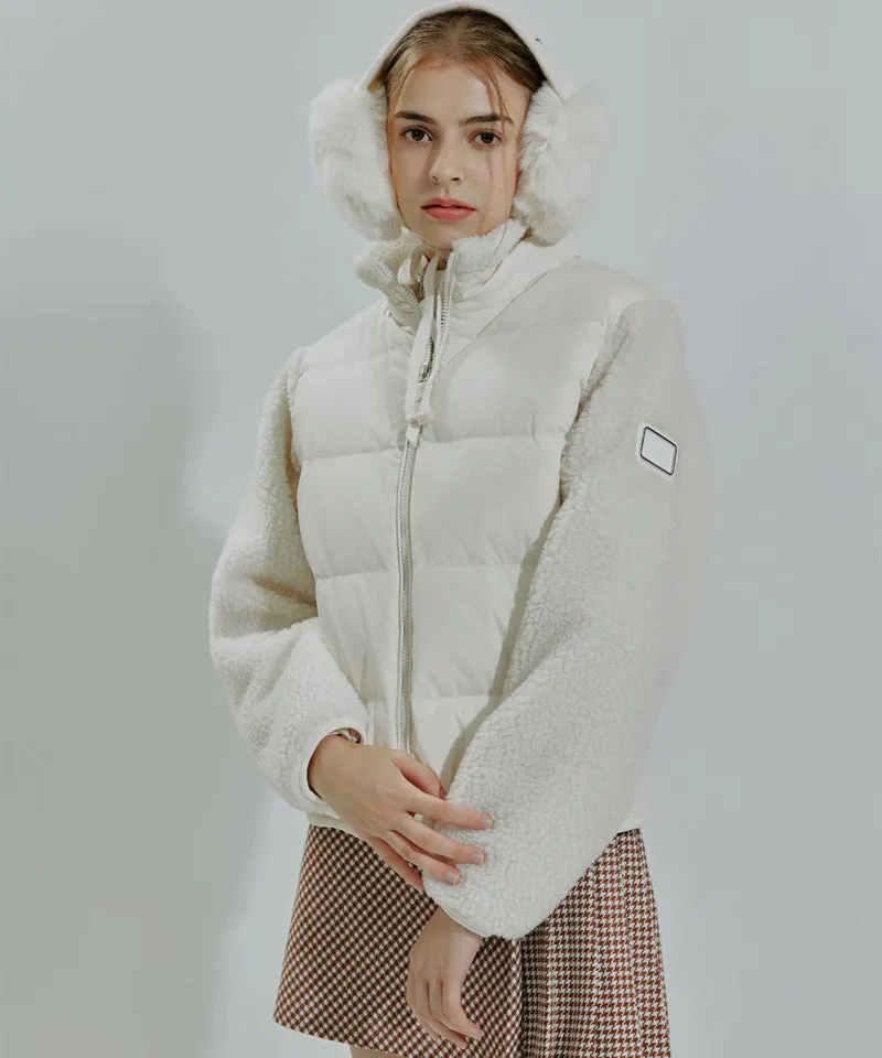 CREVE NINE: Buckle Mix Goose Jumper - Ivory