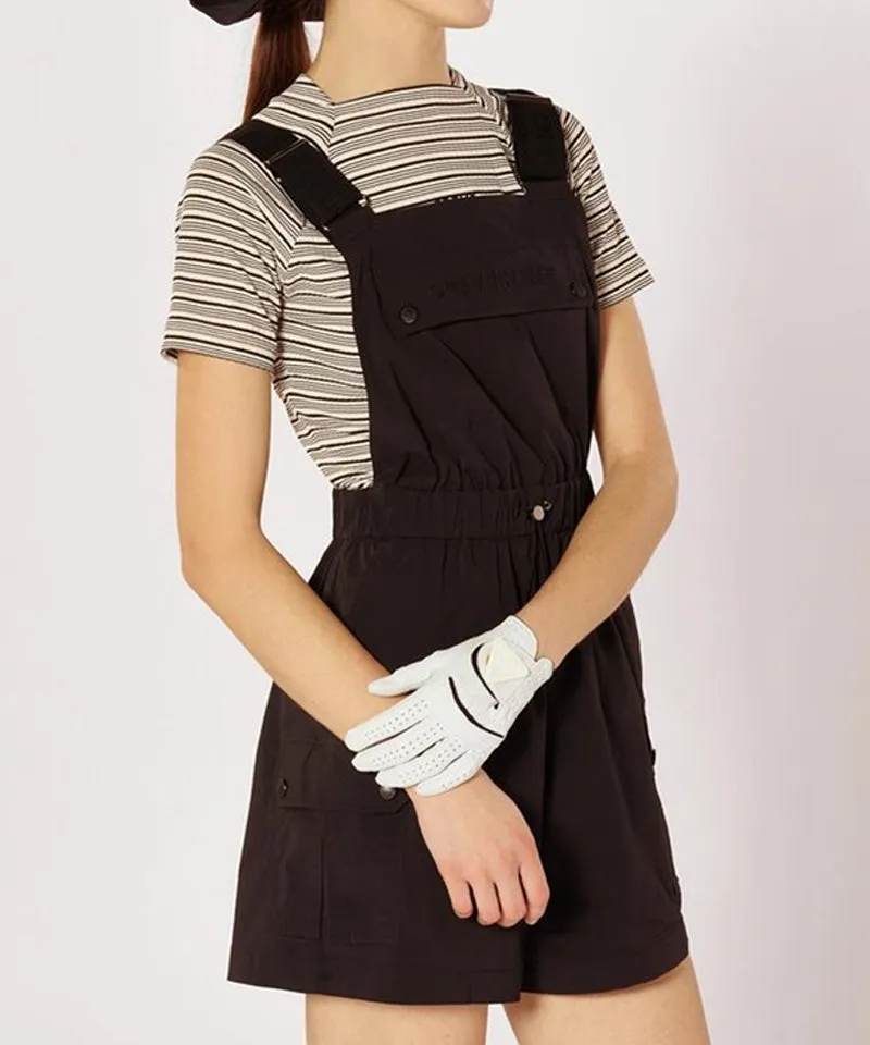 CREVE NINE: Graphic Logo Point Overalls - Black