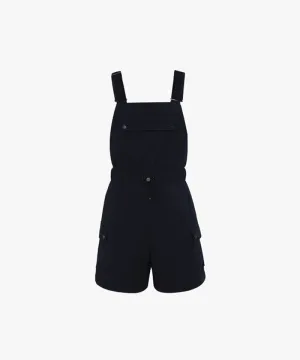 CREVE NINE: Graphic Logo Point Overalls - Black