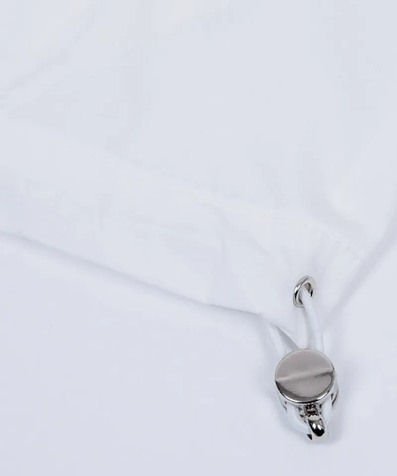 CREVE NINE: Jersey Mix Woven Vest - White