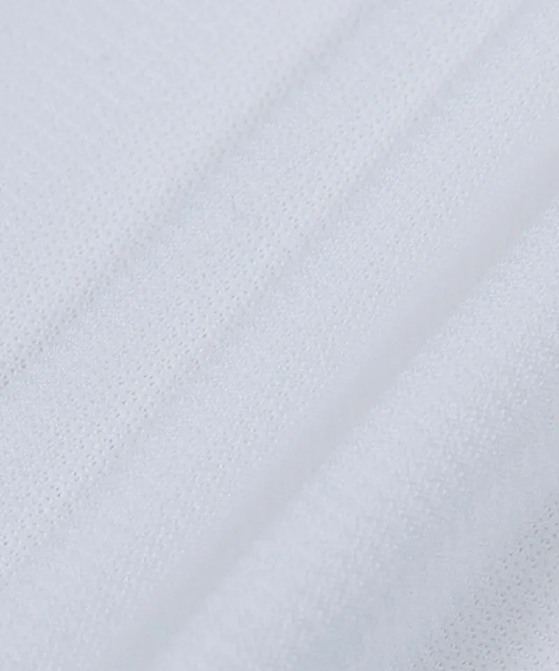 CREVE NINE: Jersey Mix Woven Vest - White