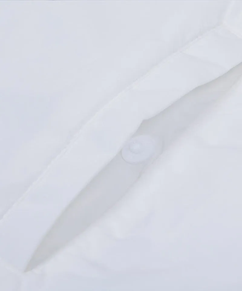 CREVE NINE: Jersey Mix Woven Vest - White