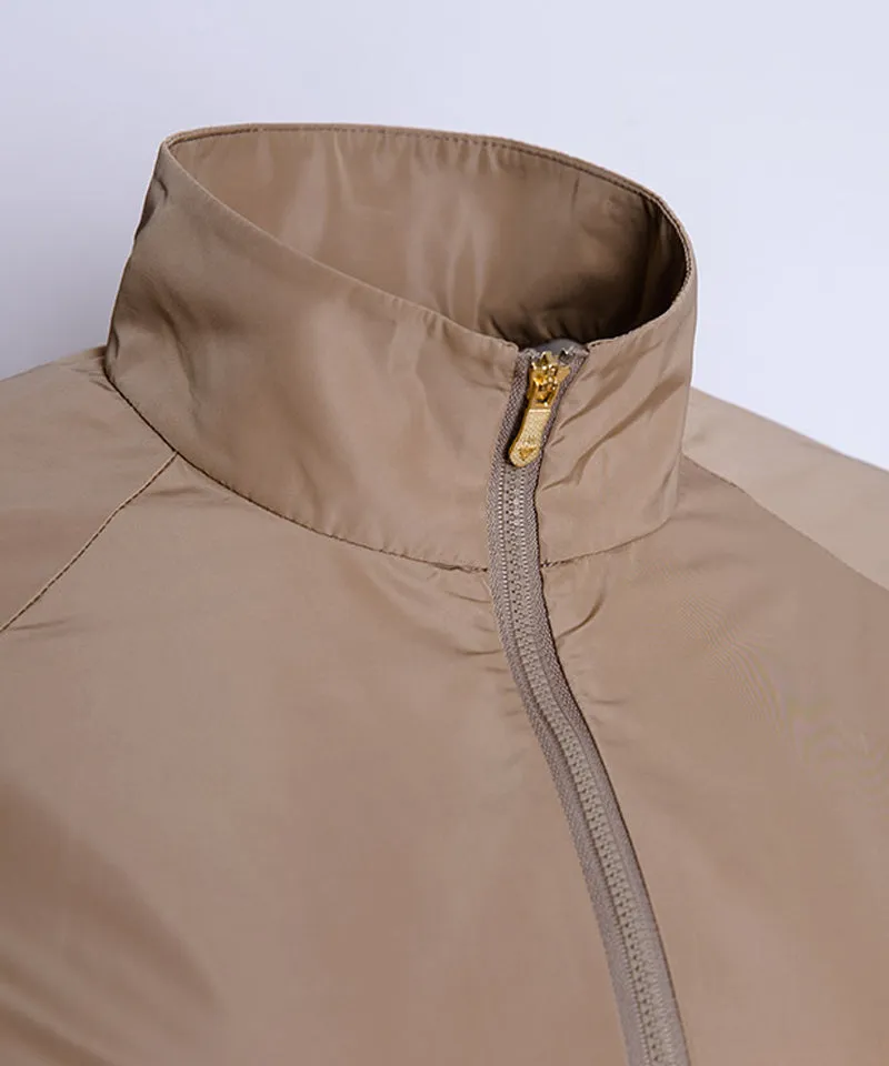 CREVE NINE: Loose Fit Cropped Pocket Anorak - Beige