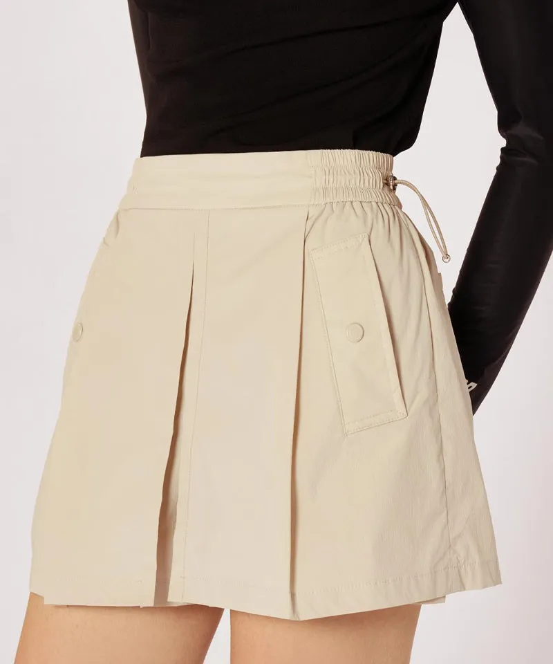 CREVE NINE: Pocket Point Banding Skirt - Cream