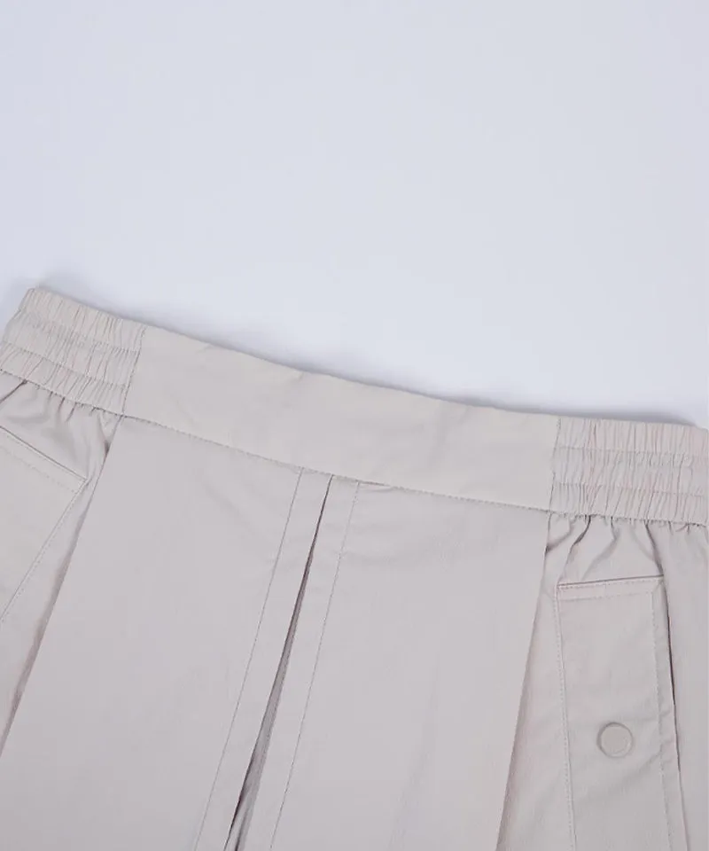 CREVE NINE: Pocket Point Banding Skirt - Cream